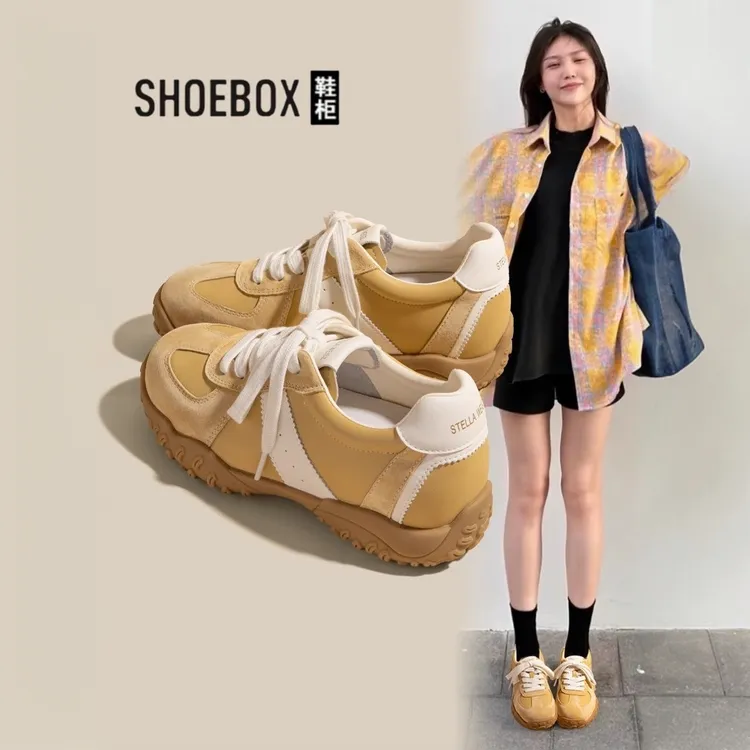 品牌旗下鞋柜7cm内增高德训鞋女2025年新款厚底运动休闲鞋阿甘鞋