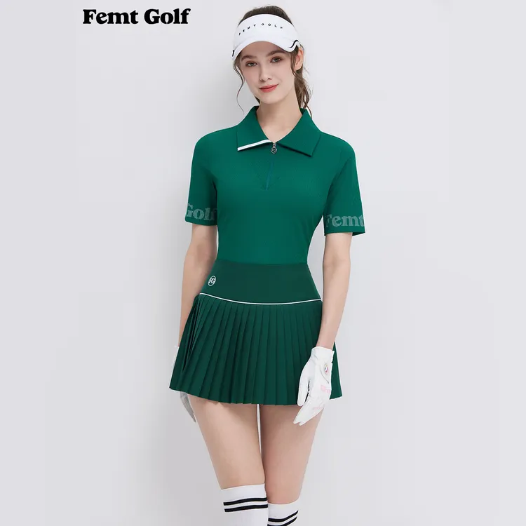 2026夏季高尔夫女装短袖翻领显瘦女款运动户外时尚速干