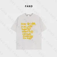 FAND品牌【抹除字母】2024新品夏季情侣装字母印花宽松圆领短袖T恤