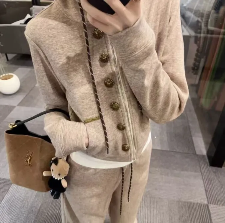 【OS&oneshow】时尚套装女款卫衣外套秋冬季新款显瘦运动休闲套装