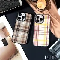 【复古格纹】歪歪高定套啤磁吸壳适用于iPhone16promax/15/14
