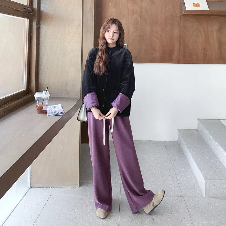 新中式国风气质显瘦套装女2025秋新款设计感时髦外套阔腿裤两件套