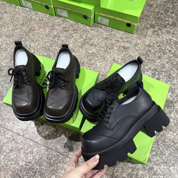 复古单鞋厚底1991乐福跟高6厘米