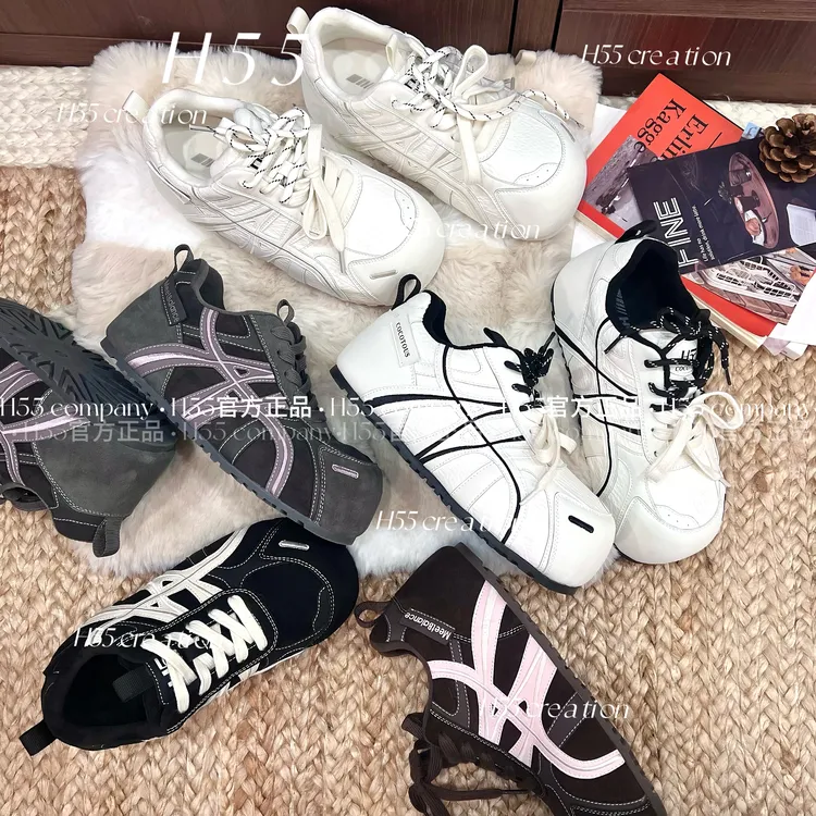 【卡麦酱肉肉】单/棉迷你小泡芙巨显脚小的圆头面包鞋3.5cm63-2991