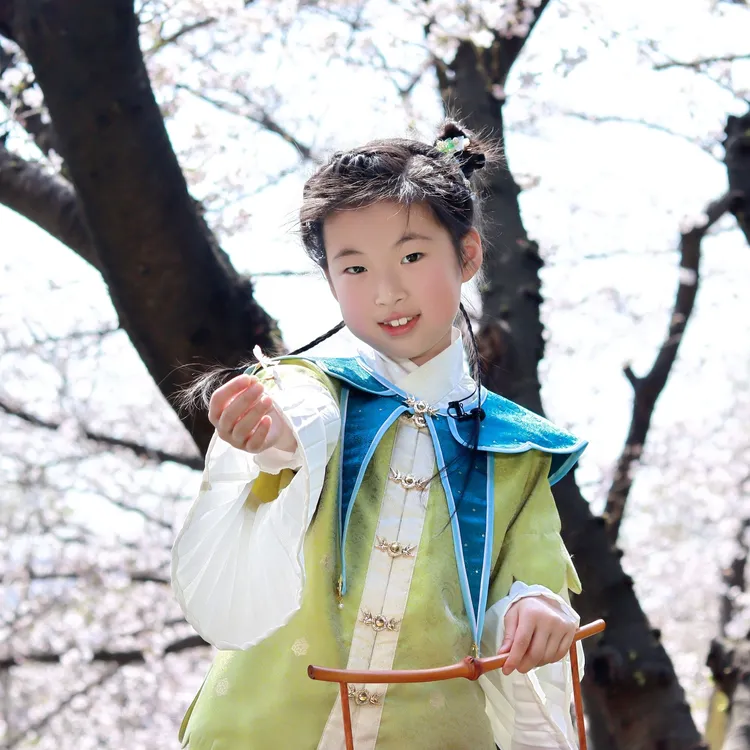 鲜衣怒马少年时【燕衔春】儿童原创汉服明制罩甲中衣圆领半袖马面裙
