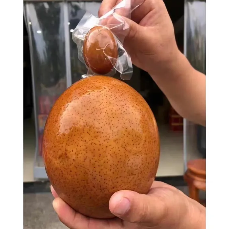 红茶烤鸵鸟蛋送鸸鹋蛋礼盒自家散养高蛋白易吸收黄泥腌制红茶烤制