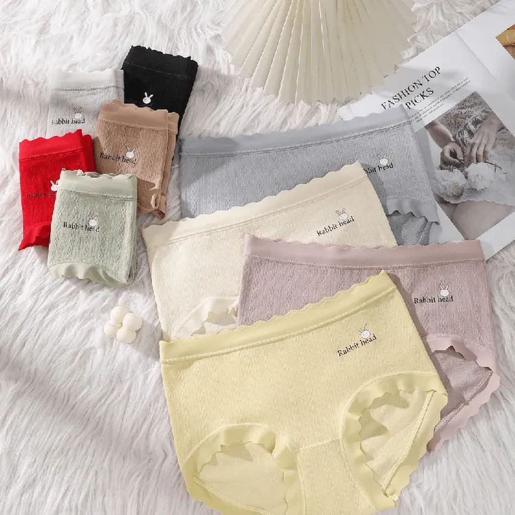 纤小象春夏80-280斤大码兔子印花舒适中高腰亲肤透气女士内裤