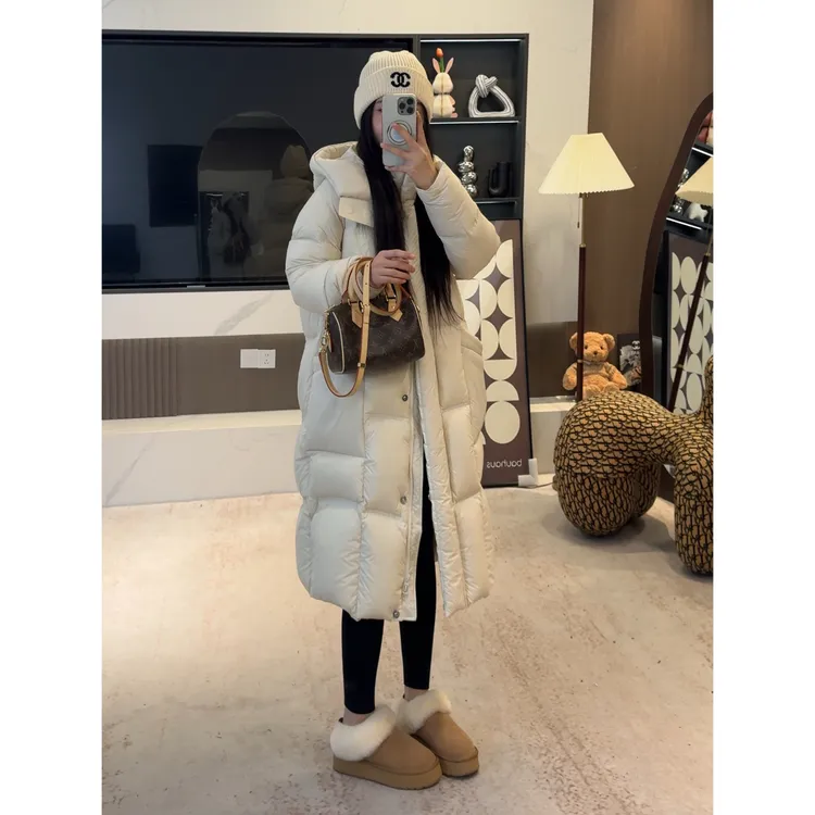 宿慕SUMU 经典95白鸭绒长款羽绒服2025冬季新款保暖羽绒服2566