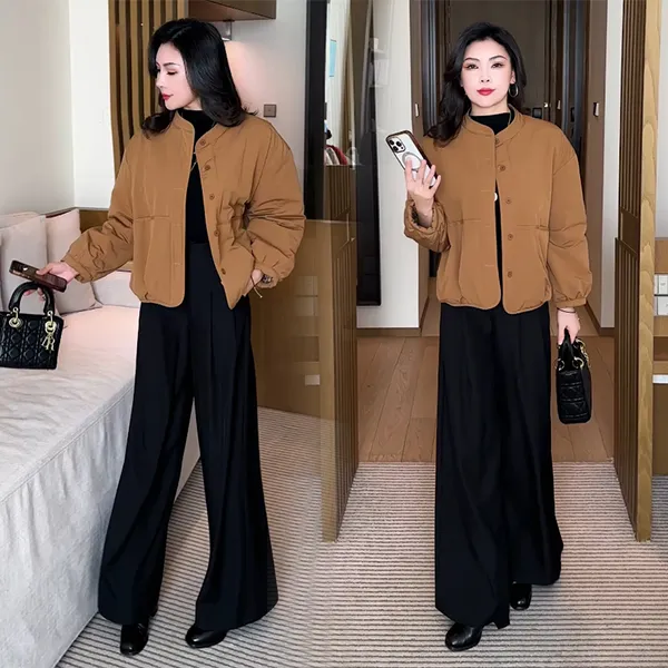 【季颜品牌】冬季新品穿搭时尚气质显瘦休闲时尚减龄宽松外套181