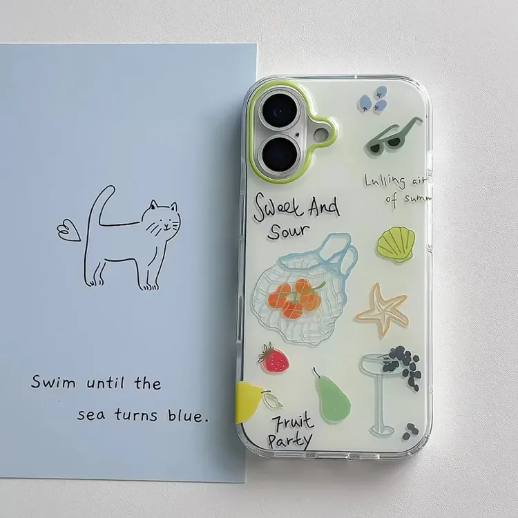 BANCA水果袋元素适用苹果16/15promax大孔手机壳小米vivo华为oppo