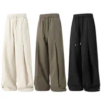 FIWA夏季凉感薄款休闲裤男款垂感宽松百搭阔腿裤休闲西裤冰丝男裤