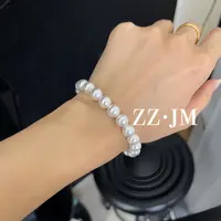 非金属仿珍珠手链 （8mm弹力绳手链）时尚气质白色百搭