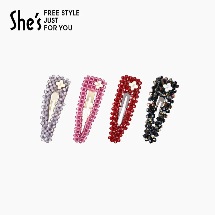 shes耀我宣言手工编织璀璨边夹刘海碎发BB夹ins时尚简约