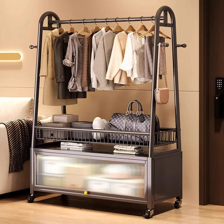 德国YOUQIN挂衣架落地卧室内家用2025新款晾衣服置物架简易衣帽架