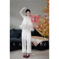 YANG GZ【伦敦街景】高腰显瘦弧形直筒弯刀裤9分裤女 GZ24WT001