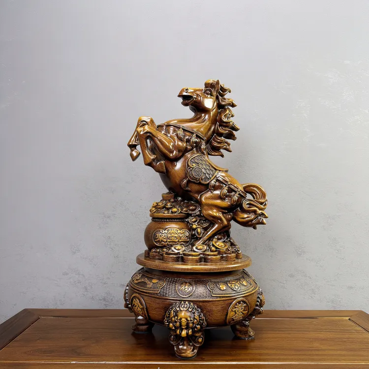 YC 马到成功旋转马摆件新中式客厅老板办公室装饰品公司开业礼品