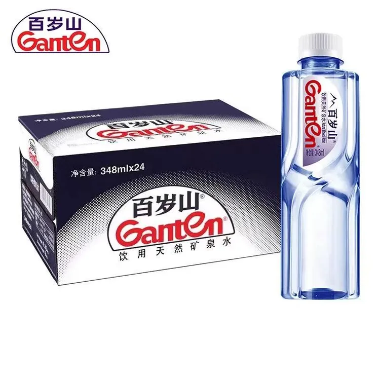 【新疆包邮】百岁山天然矿泉水348ml12瓶/24瓶含微量偏硅酸商务接待