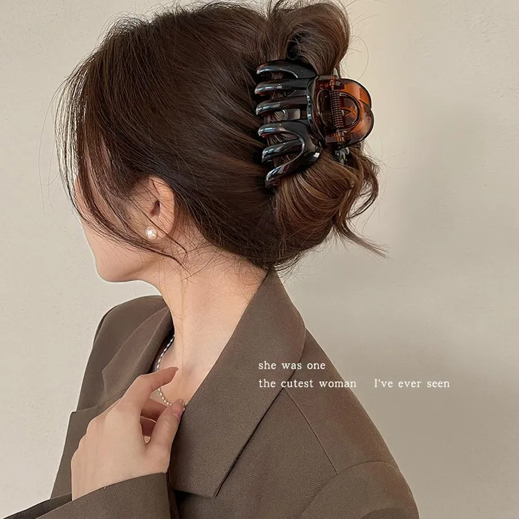 法式ins大号南瓜抓夹新款简约日韩优雅后脑勺发量多发夹发饰女