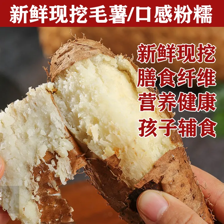 正宗高州毛薯当季新鲜现挖毛山药毛薯农家自种甜薯粉糯营养健康