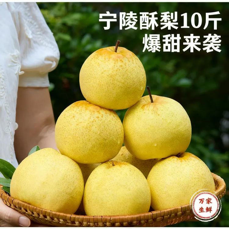 宁陵酥梨整箱 10 斤老树皮薄多汁肉厚核心产区产地直发新鲜水果