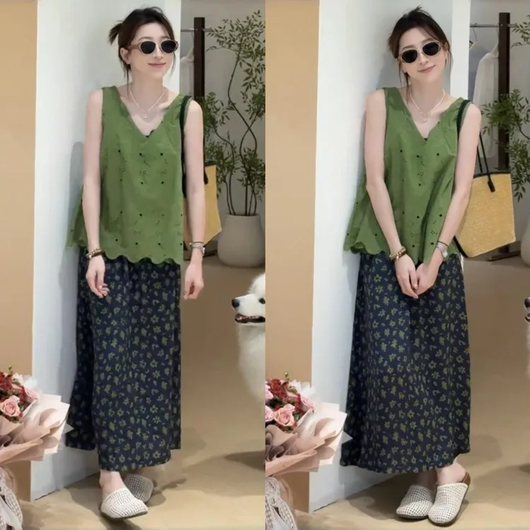 【绿野仙踪套装】2025夏季新款韩系休闲百搭时尚宽松气质款两件套装