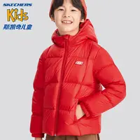 斯凯奇儿童秋冬保暖舒适男女童休闲时尚羽绒服外套L423K119 DB