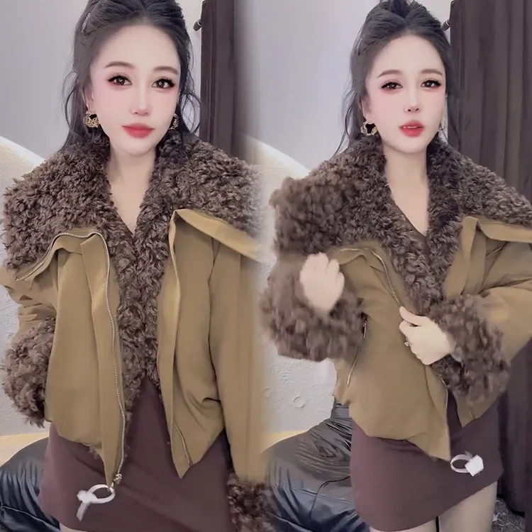 2025秋冬新款时尚显瘦气质网红高档洋气女高级百搭宽松大码外套潮