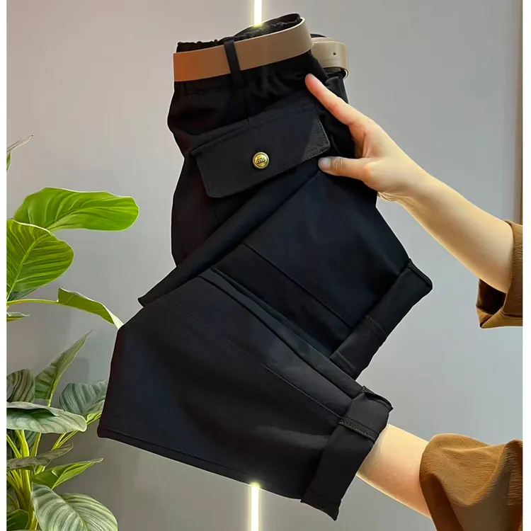 2025秋季高级感新款时髦洋气显白纯色时尚休闲裤百搭直筒裤显瘦女