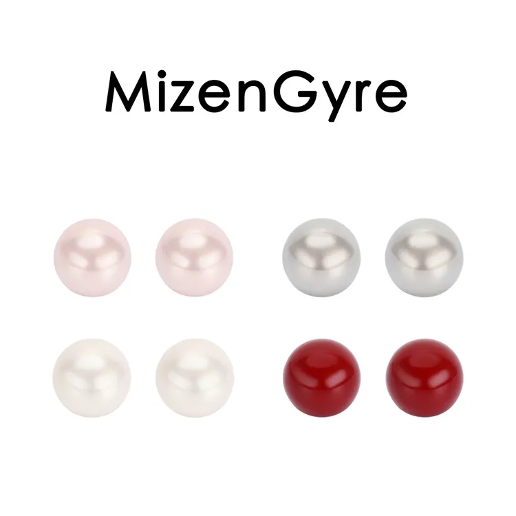 铜合金耳饰 MizenGyre小众设计法式复古简约多色圆润气质耳钉25mm