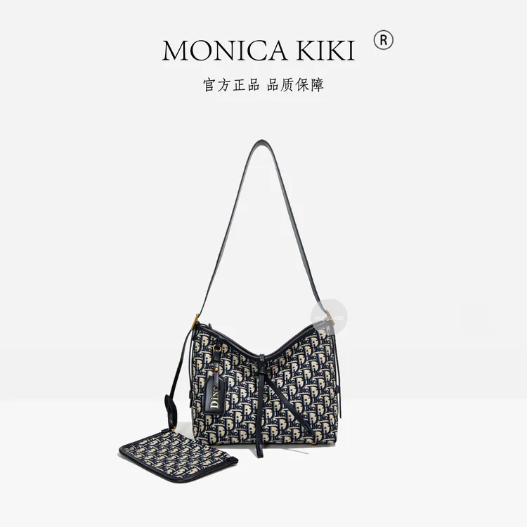 MONICA KIKI/莫妮卡奇奇复古轻奢手提质感单肩斜挎托特包小号