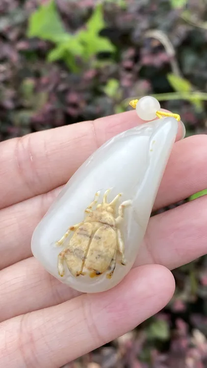 和田玉籽料富甲天下挂件32.3g