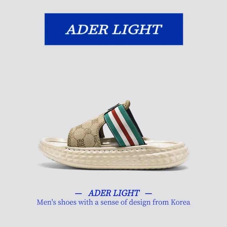 韩国ADER LT高端男士拖鞋夏季外穿轻奢老钱风爸爸软底沙滩凉拖