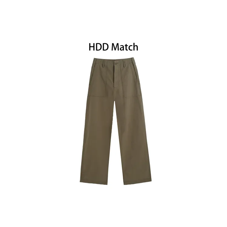 HDD "夜 幕" 100%棉 夏季女款简约百搭纯色工装休闲裤  Y8337 