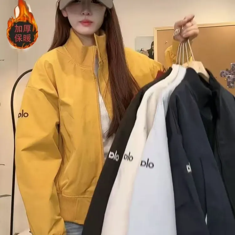 夹棉保暖锋衣外套女棉服秋冬新款2025美式棒球服高级感加棉外套