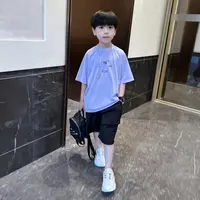 男童夏季运动镂空短袖T恤2025新款中大童休闲百搭上衣男童夏装潮