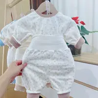 儿童秋衣裤高腰护肚宝宝纯棉睡衣22156无骨婴儿秋冬保暖内衣套装
