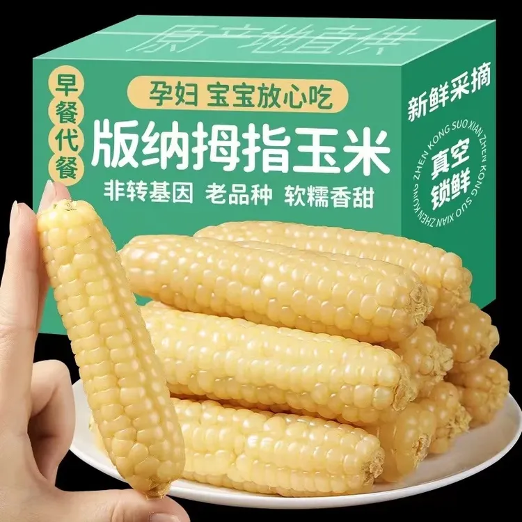 云南西双版纳拇指小玉米新鲜真空包装孕妇宝宝早餐代餐香糯小玉米