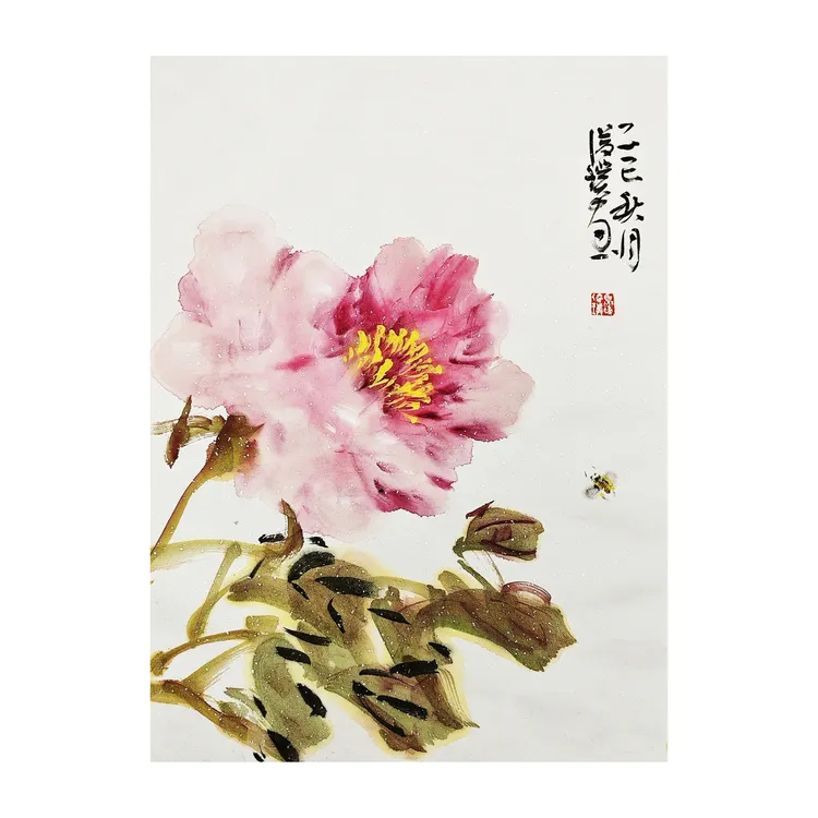 牡丹花画手绘原作夏俊璞老师亲绘