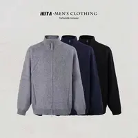 【丹丹专属】秋季卫衣男款立领开衫拼接纯色宽松长袖外套男D25609