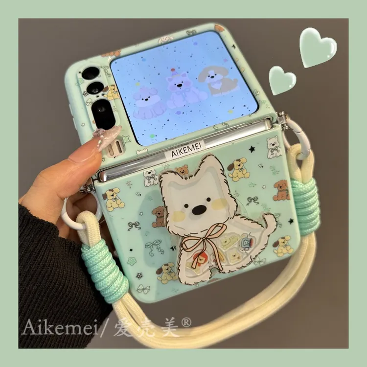 适用华为purax典藏版折叠屏手机壳pocket2星星蝴蝶结狗狗支架手绳