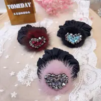 W1381韩系设计浪漫秋冬纯欲复古爱心毛毛发绳