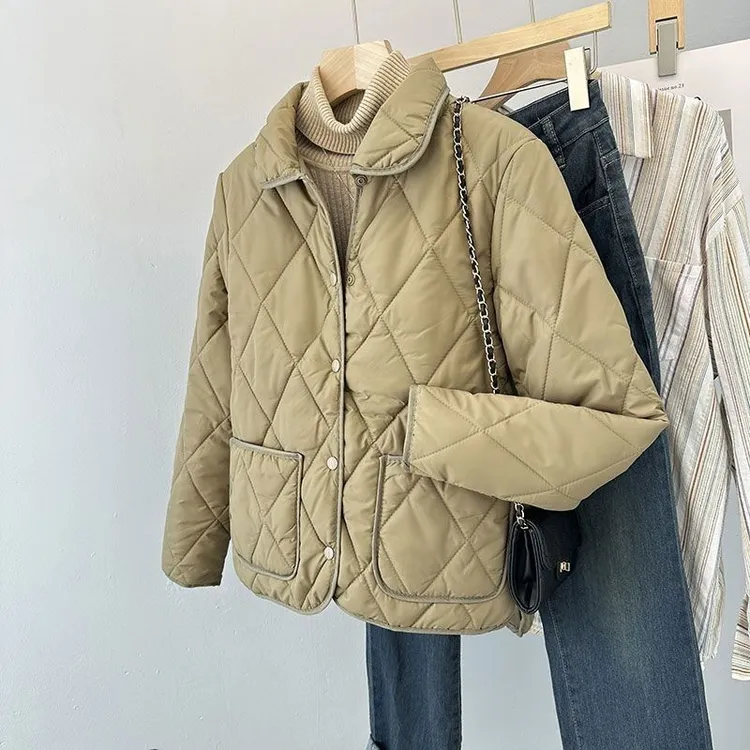 翻领冬季棉服亲肤保暖外穿轻薄锁温柔软加厚春秋