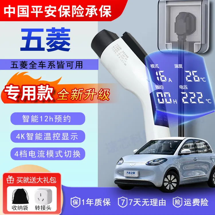 五菱之光宏光MINI星光缤果新能源充电枪征程随车充杨光Air ev晴空
