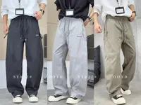 美式弯刀工装户外阔腿直筒宽松休闲长裤022