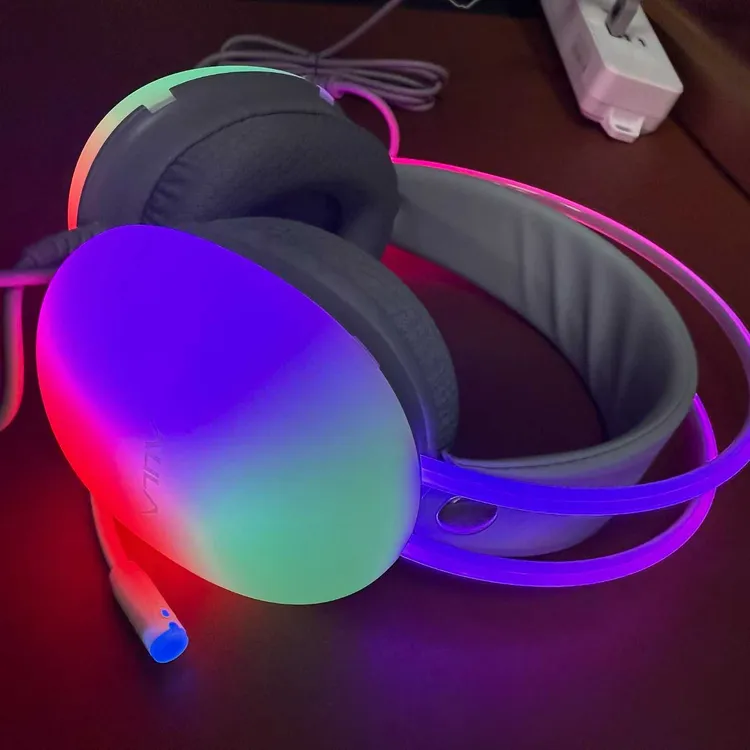 狼蛛S505电脑有线耳机头戴式耳麦游戏电竞笔记本重低音降噪炫光