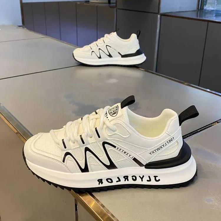 2025夏季新款网面透气阿甘鞋厚底运动休闲鞋厚底舒适低帮潮牌男鞋