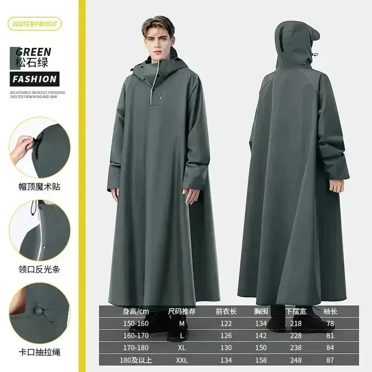 【雨季必备】雨衣连体雨衣带袖子雨衣电瓶车雨衣男女款全身防雨rx商品图