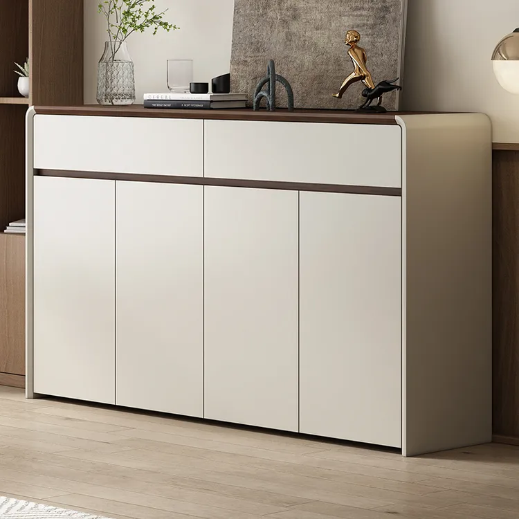 实木鞋柜轻奢家用百搭艺术大容量客厅鞋柜入户玄关柜门厅