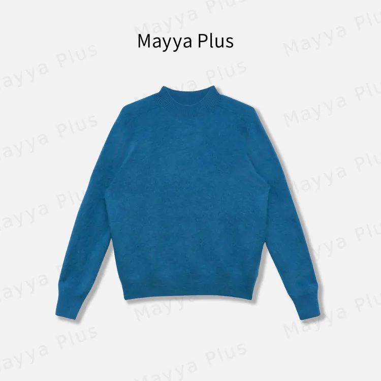 【暖羊绒】Mayya Plus麦芽定制山羊绒绵羊毛流光风气质毛衣32546097