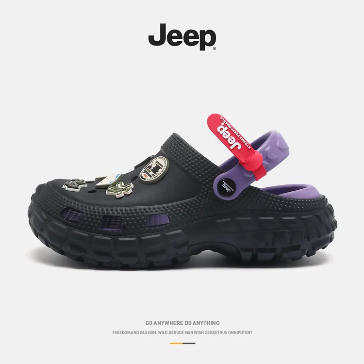 JEEP/吉普男款洞洞溯溪鞋户外防滑休闲男士两用拖鞋外穿防滑沙滩